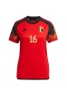 België Thorgan Hazard #16 Voetbaltruitje Thuis tenue Dames WK 2022 Korte Mouw